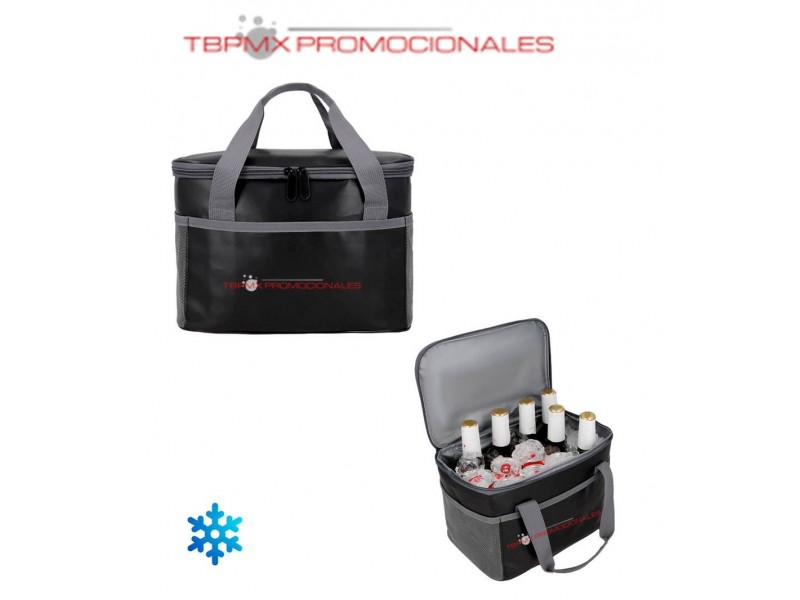 Hielera termica impermeable doble cierre doble asa burn promocional