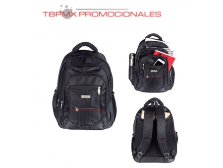 Mochila escolar ejecutiva porta laptop 17 pulgadas acolchada placa metalica elite promocional