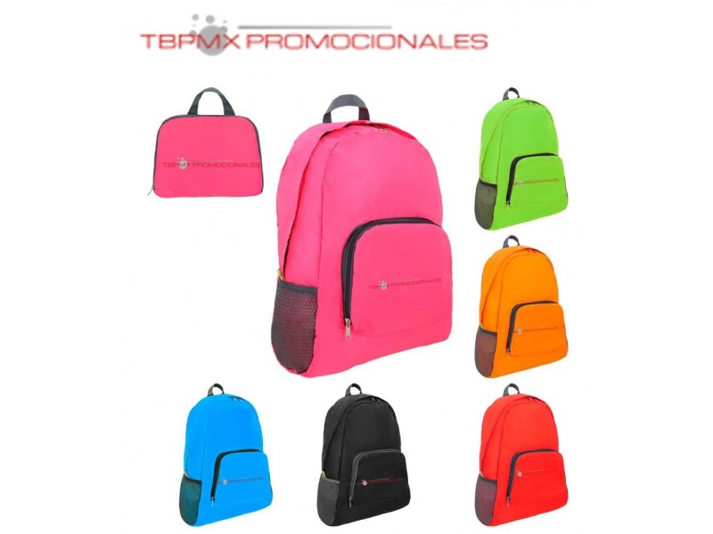 Mochila casual escolar doble compartimento plegable valis promocional