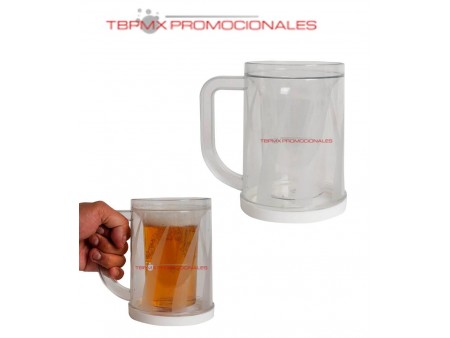 Tarro pet plastico 850 ml doble pared  doble fondo miler promocional
