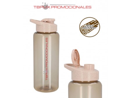 Cilindro anfora rpet 1 litro asa boquilla de madera asa eco pai promocional