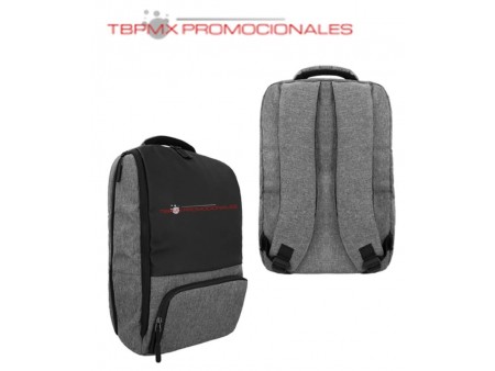 Mochila escolar ejecutiva vinipiel poliester porta laptop 16 pulgadas lacross promocional