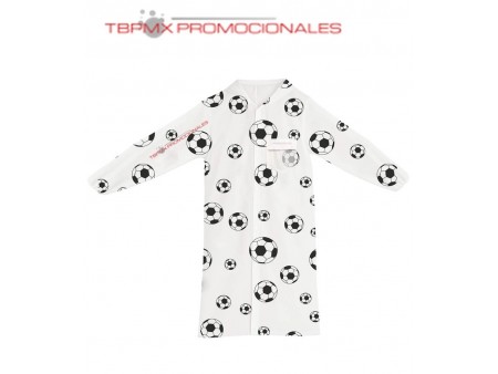 Impermeable print balones de soccer capucha botones bombonera promocional