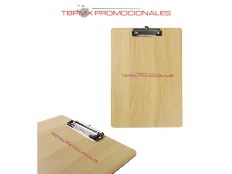 Tabla de madera portadocumentos clip metal carta daun promocional