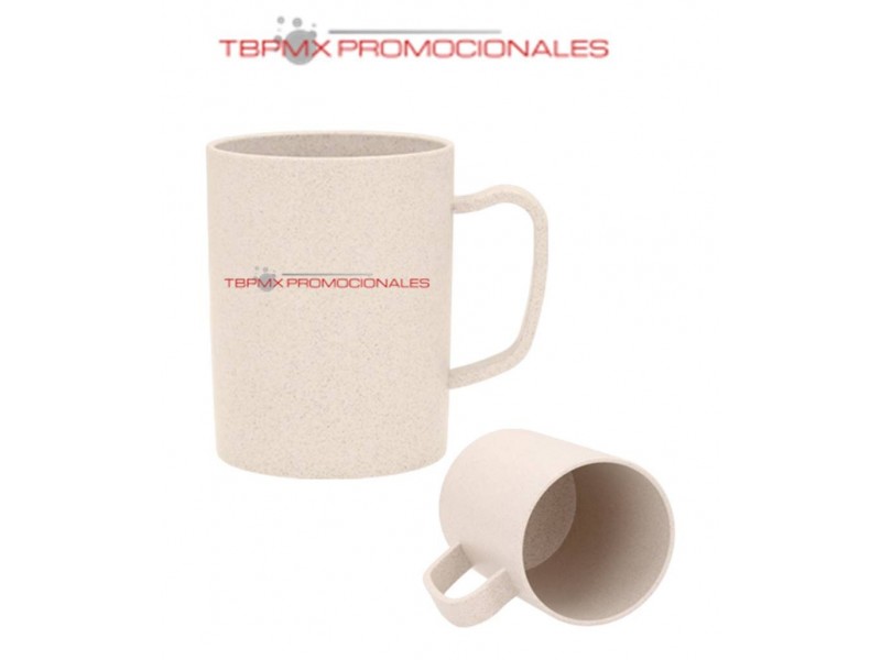 Taza ecologica fibra de trigo 345 ml sahara promocional