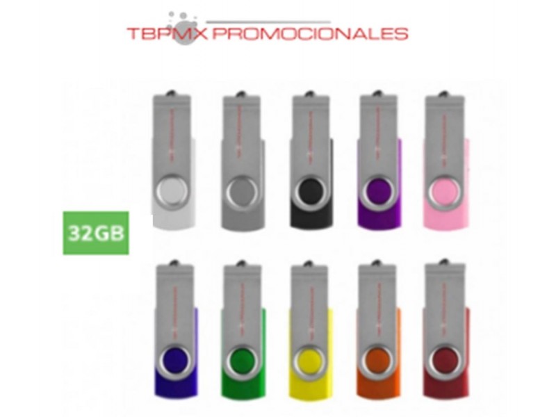 Memoria usb 32 gb giratoria con cordon promocional