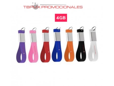 Memoria usb 4 gb llavero silicon tipo pulsera promocional