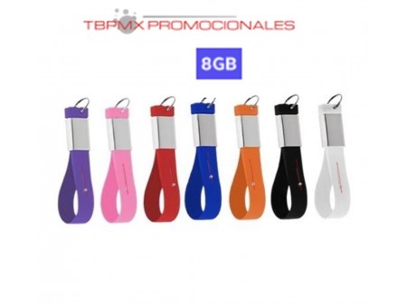 Memoria usb 8 gb llavero silicon tipo pulsera promocional