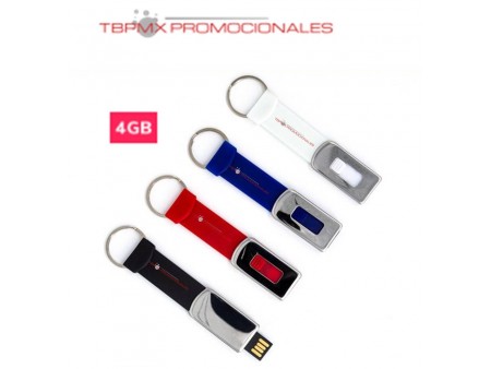Memoria usb 4 gb llavero retractil silicon promocional