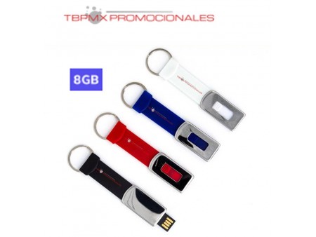Memoria usb 8 gb llavero retractil silicon promocional