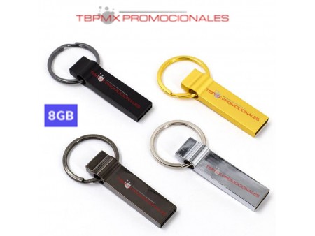 Memoria usb 8 gb llavero metalico promocional