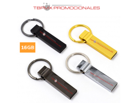 Memoria usb 16 gb llavero metalico promocional