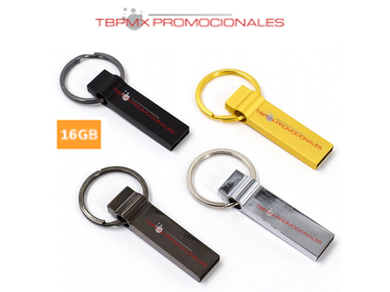 Memoria usb 16 gb llavero metalico promocional