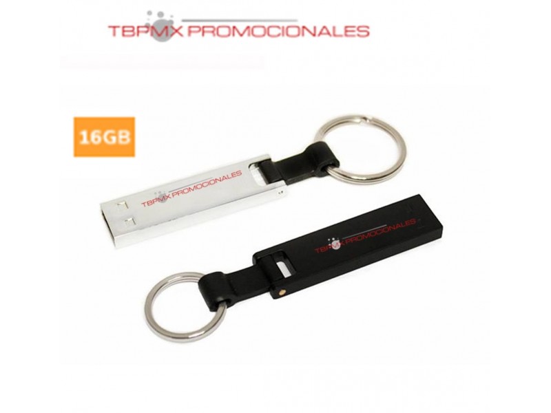 Memoria usb 16 gb metalica rectangular promocional