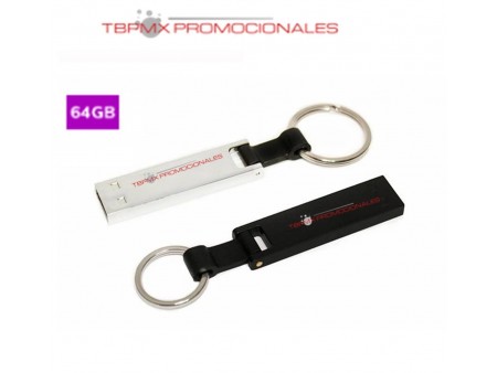 Memoria usb 64 gb metalica rectangular promocional
