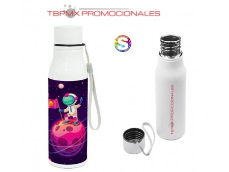 Cilindro acero inoxidable 750 ml sublimable cordon sujecion dante promocional