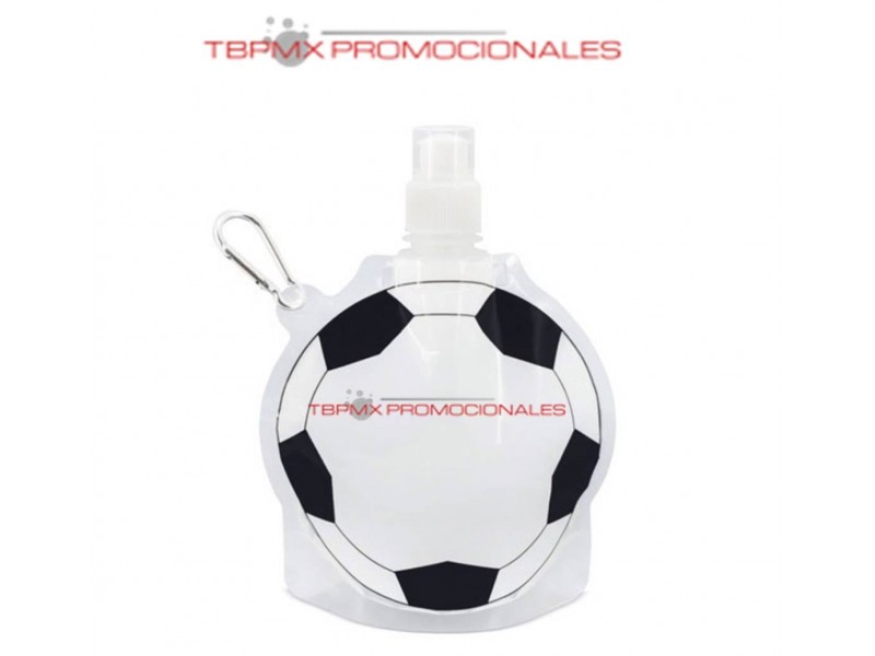 Bolsa anfora 800 ml plastico balon futbol soccer frutsi promocional