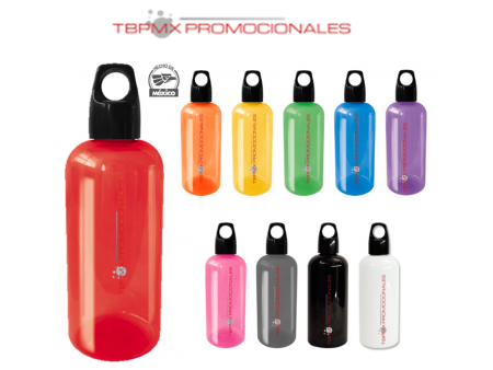 Cilindro pet plastico 500 ml tapa rosca asa parker promocional