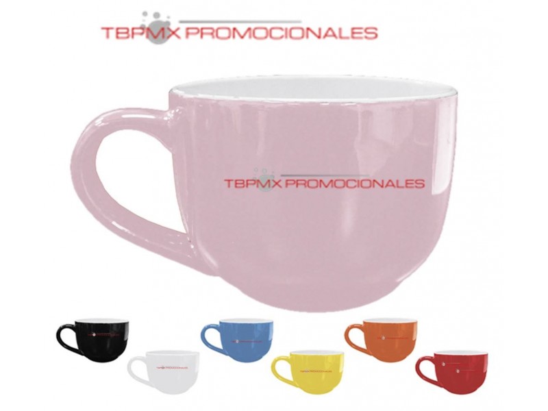 Taza ceramica 18 oz redonda mini jumbo promocional