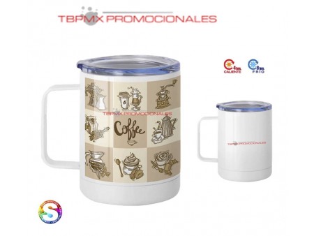 Termo acero inoxidable 350 ml doble pared sublimable tapa seguro deslizable subli candel promocional