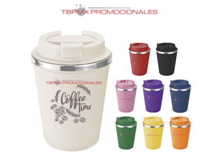 Termo acero inoxidable 350 ml seguro abatible vanilla promocional