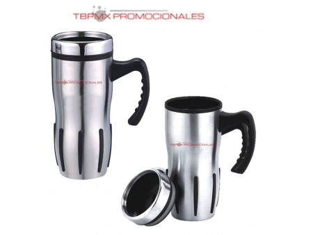 Termo acero inoxidable 500 ml tapa plastica goma antideslizante elite promocional