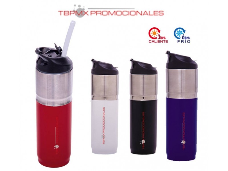 Termo acero inoxidable 480 ml doble pared bicolor fred promocional