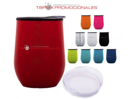 Vaso termico acero inoxidable 350 ml tapa presion akon promocional