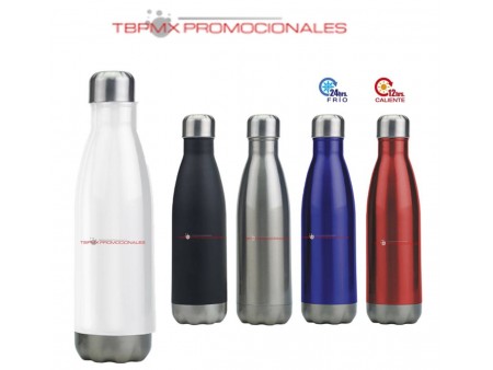Termo acero inoxidable 480 ml doble pared forma botella preston promocional