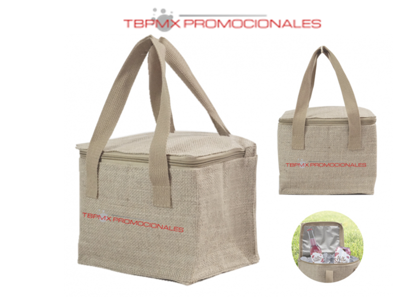 Lonchera Hielera yute termica antiescurrimiento campirana promocional