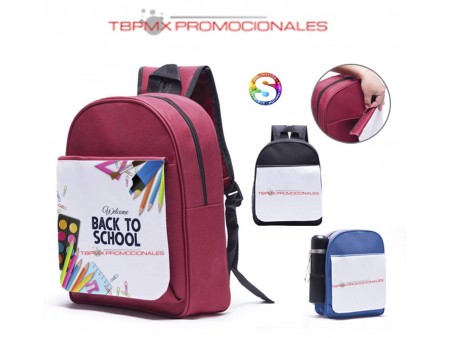 Mini mochila solapa desmontable sublimable justin promocional