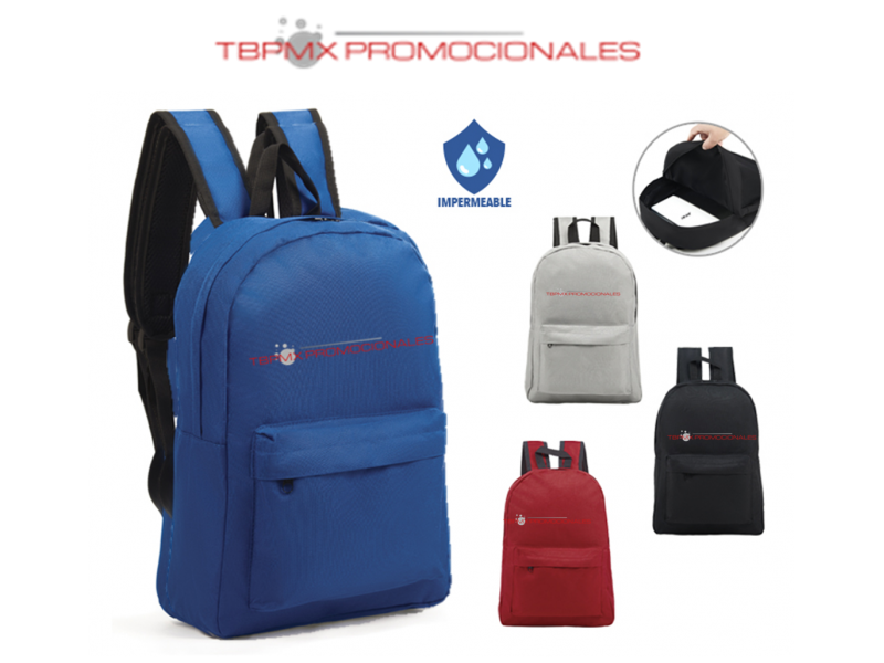 Mochila back pack escolar impermeable porta laptop 14 pulgadas class promocional