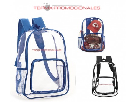 Mochila escolar pvc transparente student promocional