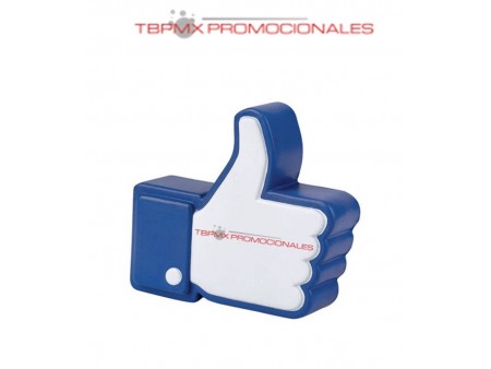 Pelota antiestres figura mano like promocional