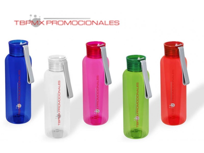 Cilindro pet reciclado plastico 500 ml tapa rosca asa silicon saratoga promocional