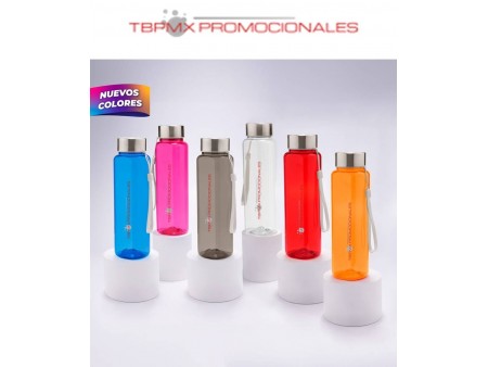 Cilindro anfora plastico 670 ml tapa metal asa poliester kaveh promocional
