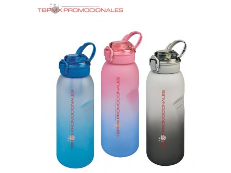 Cilindro anfora plastico 1.5 litros boton seguridad asa plegable motivacional madzi promocional