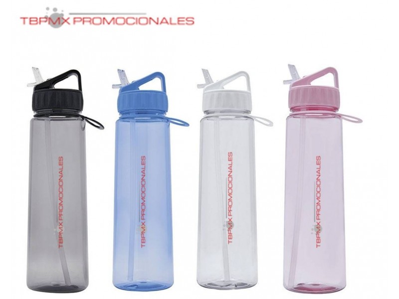 Cilindro anfora plastico 900 ml asa boquilla plegable popote aro de silicon vand promocional