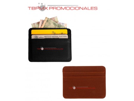 Cartera poliuretano 5 compartimentos moneta promocional
