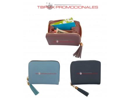 Cartera poliuretano con cierre bosca promocional