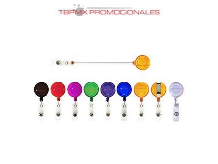 Yoyo portagafete traslucido lucky promocional