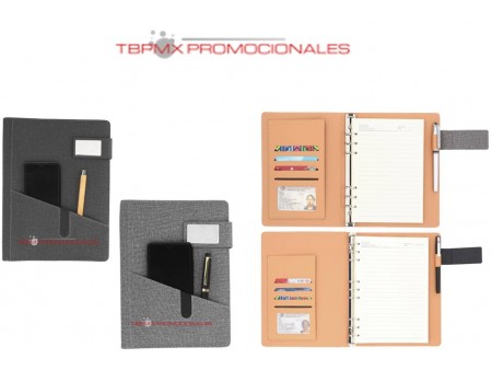 Carpeta poliuretano broche magnetico placa metalica 98 hojas rayadas arillo metalico tokio promocional