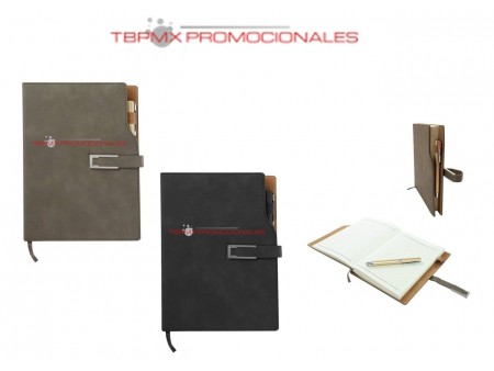 Agenda diaria 2024 a 2028 curpiel 120 hojas broche magnetico con boligrafo denik promocional
