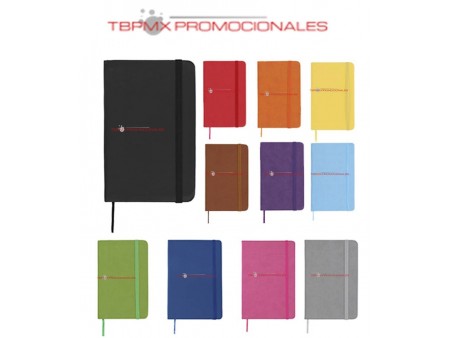 Mini Libreta poliuretano 80 hojas rayadas mini premium promocional