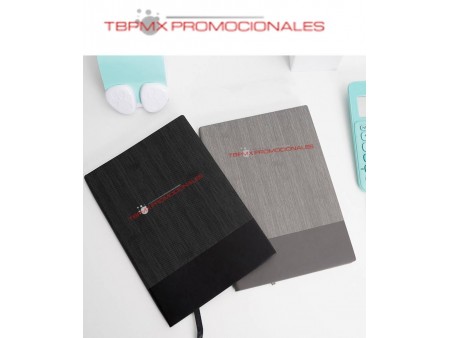 Libreta poliuretano pasta texturizada 96 hojas rayadas milan promocional