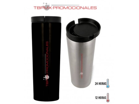 Termo acero inoxidable 450 ml doble pared tapa rosca deslizable pagani promocional