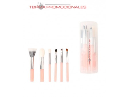Set de brochas maquillaje 6 piezas vanesa promocional
