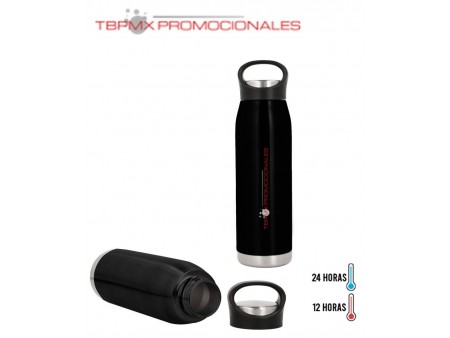 Termo acero inoxidable 650 ml doble pared tapa agarradera tauro promocional