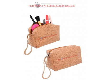 Cosmetiquera corcho cierre asa yute mayakoba promocional