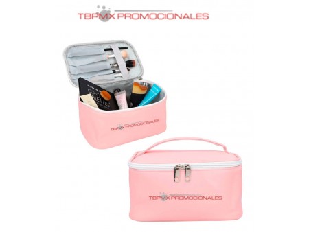 Cosmetiquera rectangular poliuretano 5 separadores wanda promocional